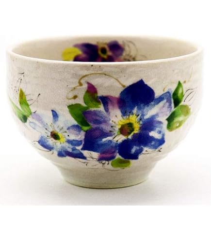 Amazon | 茶道具 色絵 蔦絵 茶碗 通次嵩山 共箱 京焼 色絵 茶会 薄茶