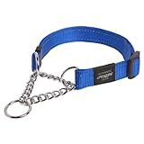 ROGZ(ログズ) UTILITY 犬用ハーフチェーン首輪 中型犬 (L, ブルー) [並行輸入品]