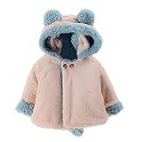 Tortor 1bacha(JP) 男女兼用 ベビー服 女の子 コート うさぎの耳 ふわふわ 赤ちゃん服 男の子 両面着用可能 もこもこ フード付き 厚手 防寒 秋冬 通園 結婚式 パーティー 出産祝