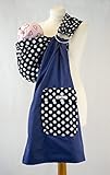 Palm and Pond Adjustable Ring Sling Baby Carrier - Navy Blue and White Spots by Palm&Pond