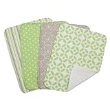 Trend Lab Lauren Burp Cloth Set, Green, 4 Count by Trend Lab [並行輸入品]