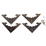 4個入りセット 装飾金具 アンティーク ボックスコーナープロテクター　装飾 家具 ジュエリーボックスのハードウェアメタルコーナー 58mm