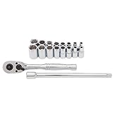 Stanley STMT74863 SAE and Metric Drive Mechanics Tool Set (18 Piece) 1/4 [並行輸入品]