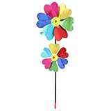 Biuuu DIYのスパンコール風車風のスピナーホームガーデンヤードの装飾キッズおもちゃ