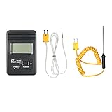 KKmoon ハンドヘルド LCD デジタル K型 温度計 熱電対プローブ付き -50〜1300°C温度範囲