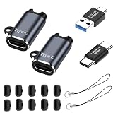 【JIAJP】for Garmin(ガーミン) 変換アダプターType-C 用（2個）充電ポート用 防塵プラグ（10個） USB-A3.0オス、Type-Cオス スナップフック 2個 対応 Approach s70 /Forerunner 965/265/255 プラグ 急速充電 合金外装 持ち運び便利 ForeAthlete 245/Venu 2/2S/2 Plus対応…