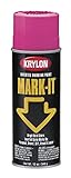 Krylon RDMI1002 Mark-It Inverted Spray Special Purpose Aerosol, 12-Ounce, Pink Fluorescent Finish [並