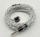 【BIGMANGO-CRYSTAL】MMCX4.4mm銀メッキ＆銅ケーブル 4.4mmリケーブル 4芯イヤホンアップグレードケーブル MMCX交換ケーブル (MMCX4.4mm)