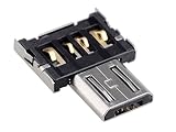 『極小』超小型MicroUSB OTG変換アダプター USB-Aオス to MicroUSBオス変換 スマートフォンとUSB機器の接続に