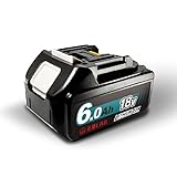 互換ラボ マキタ MAKITA 互換 バッテリー 18V 6.0Ah 6000mAh 9.0Ah 9000mAh Waitley 互換LAB LED デジタル残量表示 WTL1860 WTL1890 MAKITA BL1830B BL1850B BL1860Bなどに互換可能 日本メーカー保証 日本国内PSE取得済 製造物責任保険付 (6.0Ah, 1個)