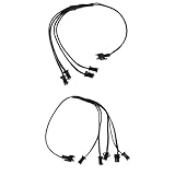 SunniMix ELワイヤーネオン　ストリップライト　アクセサリー　2本　スプリッター　ケーブル　コネクター　クイックコネクトケーブル　4＆5 In 1