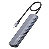 BAOZEE 7-in-1 USB-C ドッキングステーション 双 HDMI 4K@60Hz USB ハブ USB3.0×4 PD100W マルチディスプレイ対応 MacBook Pro/iPad Pro/Windows PC 対応 データ転送 5Gbps ノート PC 用 外付けモニター接続 充電機能付き