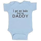 I Get My LooksからMy Daddyベビー男の子ボディスーツ幼児 カラー: ブルー