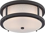 Nuvo Lighting 62/653 Willis - LED Outdoor Flush Fixture with Antique White Glass by Nuvo Lighting