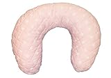 Soft Nursing Pregnancy Pillow/Cushion/Wedge - PINK WITH WHITE STARS - WITH QUILTED COVER & EXTRA PAD