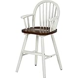 アンティーク風 ウィンザーベビーチェア/ベビー用品 【ホワイト】 幅39cm 肘掛け付き 木製