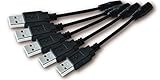 空調服 USB電源変換ケーブル 3.8/ 1.4メス / 全長10cm　5本セット