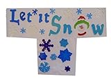 Let it Snow Lettering and Snowflakes Gel Charms Window Clings Bundle Set of 2 [並行輸入品]