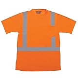 ERB 616839006S ANSI Hi-Vizability Short Sleeve Birdseye Mesh Shirt 5X-Large Orange [並行輸入品]