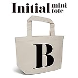 イニシャル B トートバッグ （小） (ナチュラル)