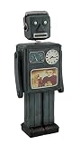 グリーンヴィンテージ仕上げレトロBobble HeadロボットCoin Bank 10インチ