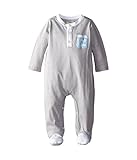 [フェンディ] Fendi Kids ガールズ Striped Footie w/ Chest Logo (Infant) ワンピース Grey 9 Months [並行輸入品]