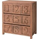 デザインチェスト/タンス 木製(チーク) 幅75cm×奥行40cm×高さ80cm TTF-186