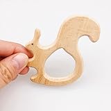 Mamimami Home 欧米流行　噛の玩具 リス 天然木製 おしゃれ噛がため　10個/ゼント DIY おしゃぶり　ガラガラ　授乳用ネックレス