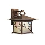 Kichler Lighting 9027DCO Morris 1-Light Incandescent Outdoor Wall Mount Lantern, Distressed Copper F
