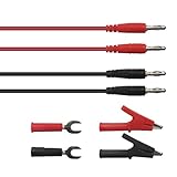 Non-brand ワニ口クリップ付き電気マルチメータテストリードマルチメータプローブ専門テストプローブバナナバナナセット6