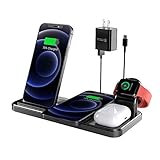 ROMIKY Z60 4 in 1 ワイヤレス充電器 ACアダプタ付属 PSE&QI認証 iPhone 13/12 / 12 Pro App