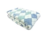 ふんわりなめらか軽量毛布（春・夏用） アーガイル柄 １４０×２００ｃｍ (ブルー)