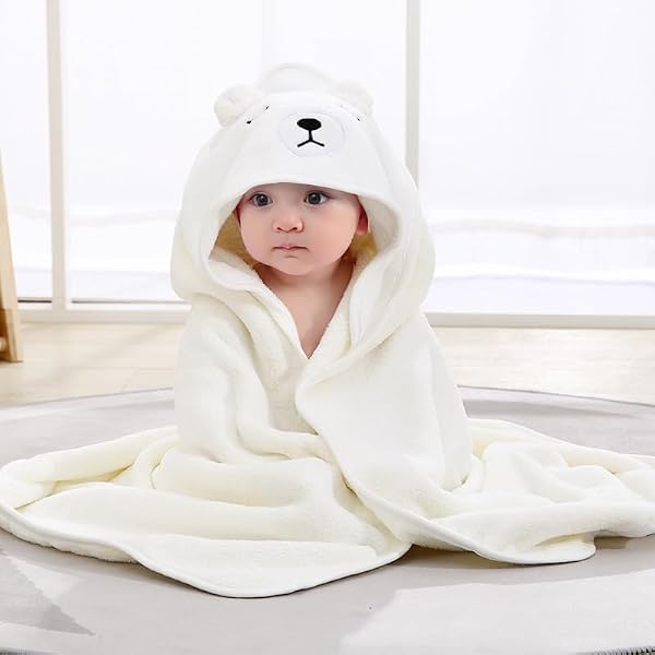 Hooded Baby Towels, Premium Soft Bath Towel for Babies, Newborn, Infant and Toddler, Ultra Absorbent, Natural Baby Stuff Towel with Hood for Boy and Girl - 1