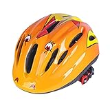 VORCOOL ヘルメット 子供　キッズ　幼児　サイクリングヘルメット　バイクヘルメットヘッド　軽量 　可愛い　スポーツヘルメット　スキー　登山　バイク　自転車　サイクリング　スケート用（オレンジ）