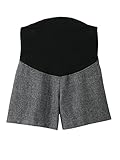 Angeliebe エンジェリーベ マタニティ P ・ パンツ ウール 混 ショート ボトム 妊婦服 ウエストゴム アジャスター調節可 裏地付 7号 ミックス グレー 21037 21037310