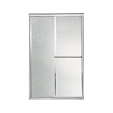 Sterling 5976-59S Deluxe By-Pass Bath Door, Silver with Rain Texture Glass [並行輸入品]