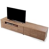 LOWYA （ロウヤ） テレビ台 サイドチェスト セット 国産 木目調 エンボス加工 テレビボード 幅117cm 幅89cm ナチュラル