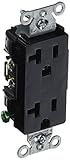 Hubbell DR20BLK Deco Receptacle Common Ground 20 amp 125V 5-20R Black [並行輸入品]