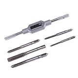 B Blesiya 工具鋼　タップレンチ　1ピース スクリュータップ　5個　W1 / 16-1/4 インチ　M1-M8　