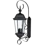 Capital照明9723キャリッジ家3ライトアウトドア壁取り付け用燭台、 11 in. W x 13.5 in. D x 36 in. H 9723BK