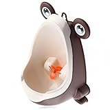 Baby Boys Standing Potty Frog Shape Wall-Mounted Urinals Toilet Training BY EagleWood (Coffee)