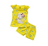 YideaHome 子供服 ガールズ キッズ 女の子 幼児服 上下セット 猫柄 袖無し かわいい シンプル
