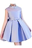 (アイビードレシング) Ivydressing 子供ドレス パーティードレス ウェディング フラワーガールドレス ジュニアドレス 披露宴 発表会 演奏会 ガールズ ショート ハイネック Aライン 可愛