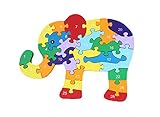 bestwoohome木製教育玩具パズルfor Learn Numbers (象)