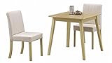 北欧風 ダイニング3点セット 2人掛け (ナチュラル)
