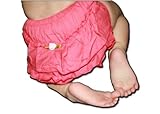 Baby Cloth Diaper Nappy Cover/Ruffles/Petti Bloomer by BubuBibi - WATERMELON WITH ROSE (Medium) by B