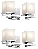 Kichler 45150 Tully 2ライト15 " Wide Vanityライトバスルーム器具withサテンet、 45150CH