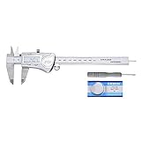 AW デジタルノギス 150mmステンレス IP54 防水 防塵 電池付 内径/外径/深さ/段差測定 ゼロリセット 高精度 コンパクト