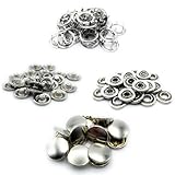 クラフトパーツ屋 スナップボタン アメリカンホック 12㎜ 10組 (シルバー)