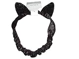 Carter 'sハロウィン赤ちゃん女の子の猫またはBatブラックGlitteryヘッドラップ